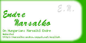 endre marsalko business card